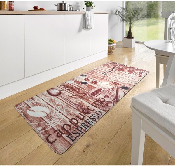 Rjava kuhinjska preproga Hanse Home Delicious Coffee, 67 x 180 cm