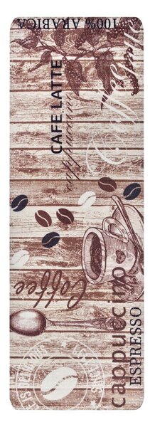 Rjava kuhinjska preproga Hanse Home Delicious Coffee, 67 x 180 cm