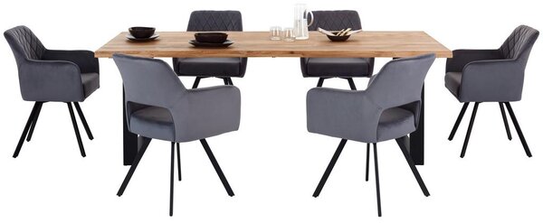 James Wood Jedilna Miza Wood, Hrast, Masivno, 220x100