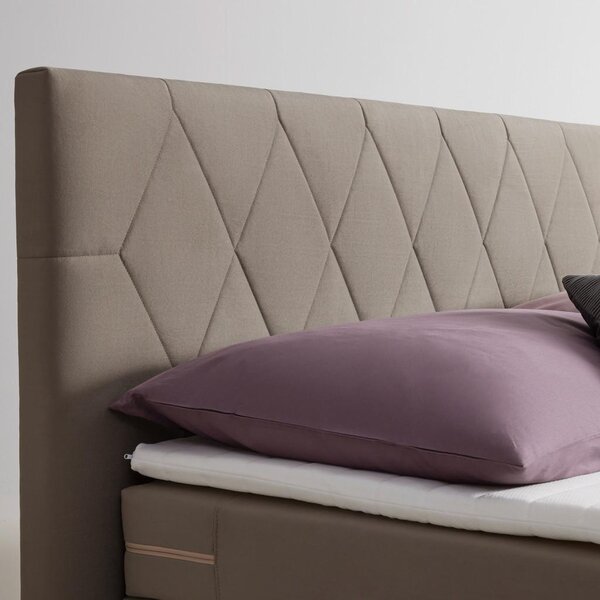 Mömax Postelja Boxspring Josie B, Bež, 180x200