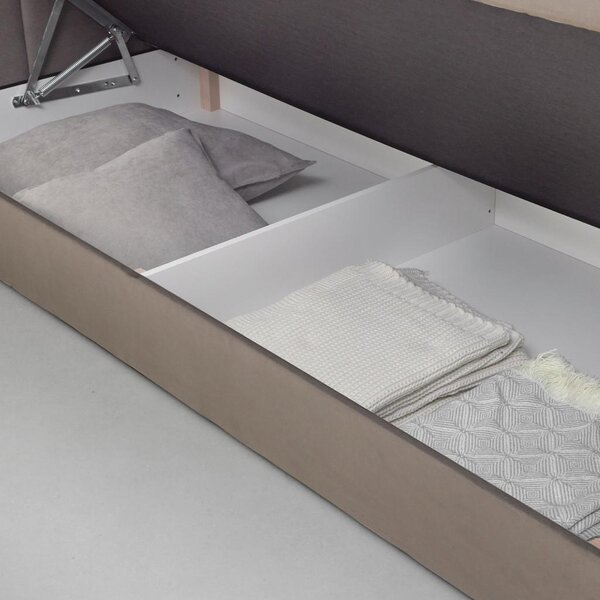 Mömax Postelja Boxspring Josie B, Bež, 180x200