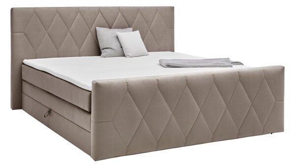 Mömax Postelja Boxspring Josie B, Bež, 180x200