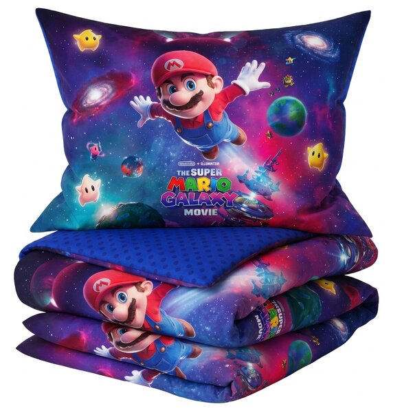 3D bombažna posteljnina MARIO GALAXY barvna, 100% bombaž Dimenzije posteljnine: 70 x 80 cm | 140 x 200 cm