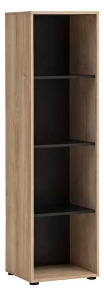 REGAL 44,8/163,6/41 cm črna, barve hrasta