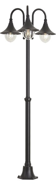 Klasična zunanja svetilka črna 200cm 3-luči IP44 - Daphne